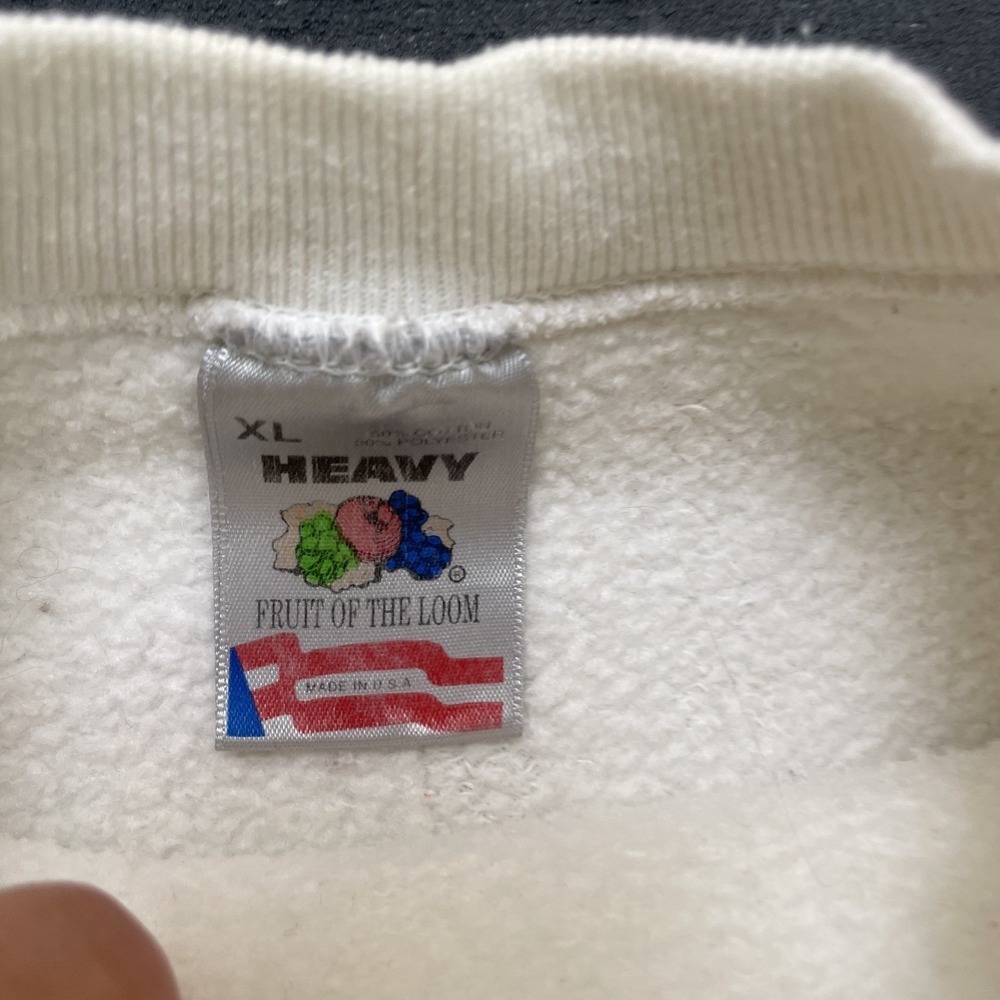 Vintage english cocker Spaniel sweatshirt mens XL White 1990s dogs - Picture 8 of 13